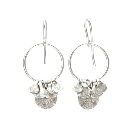 Bloom Drop Earrings in Silver