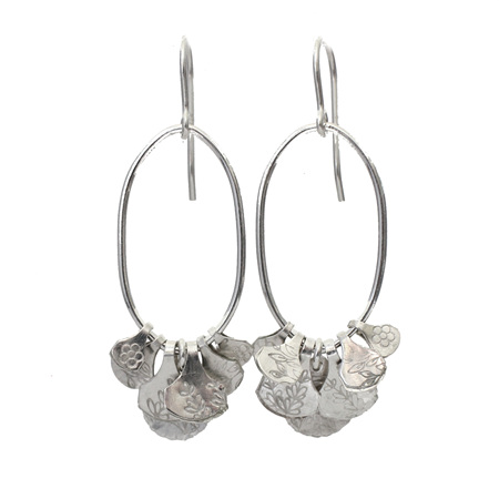 Bloom Statement Earrings in Silver
