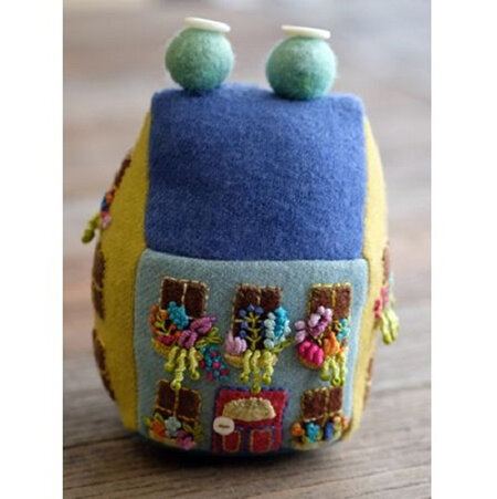 Blooming Bungalow Pincushion by Sue Spargo