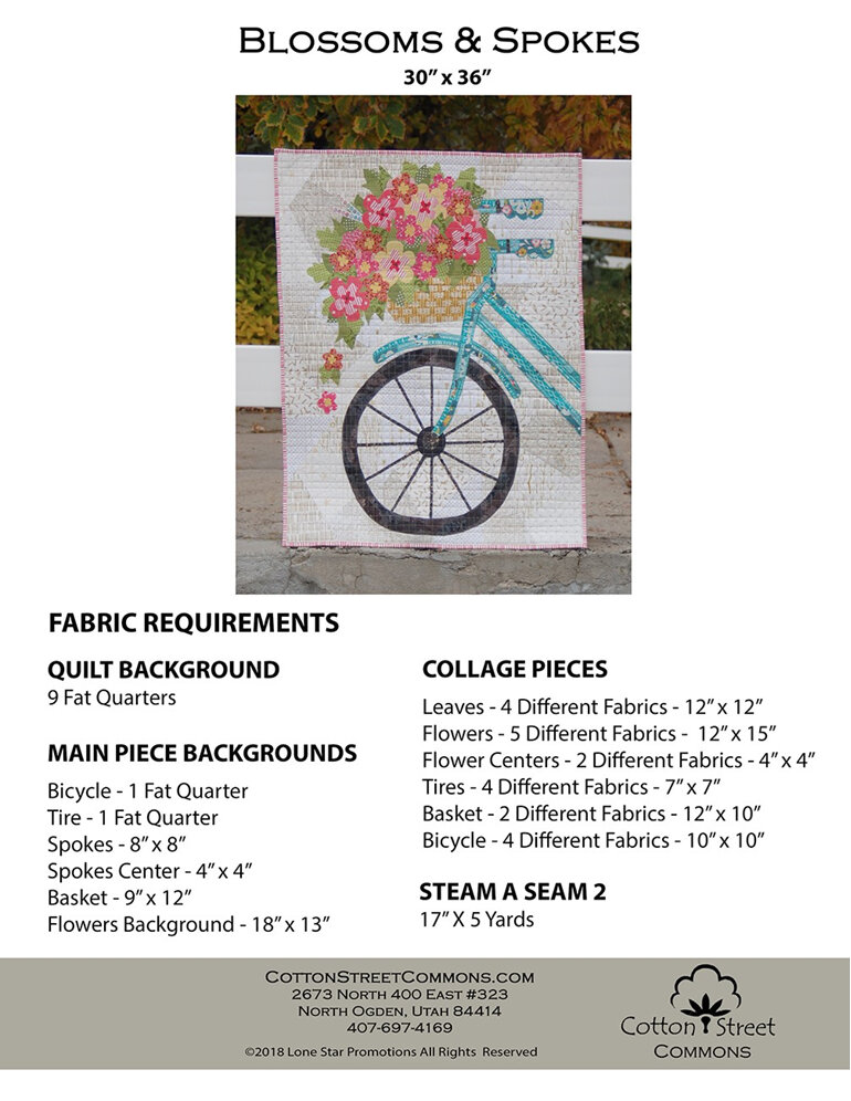 Blossoms and Spokes Quilt Pattern from Cotton Street Commons