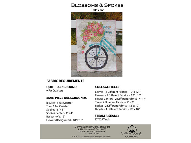 Blossoms and Spokes Quilt Pattern from Cotton Street Commons