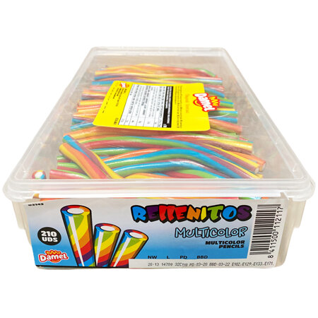 Blowpipe lollies - 210 count rainbow Damel brand