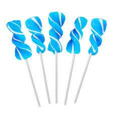 Blue - 24 twirly lollipops