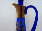 Blue and gold decanter