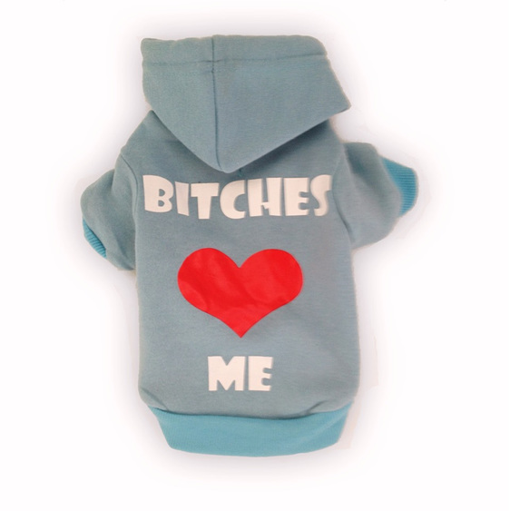 blue bitches love me hoodie