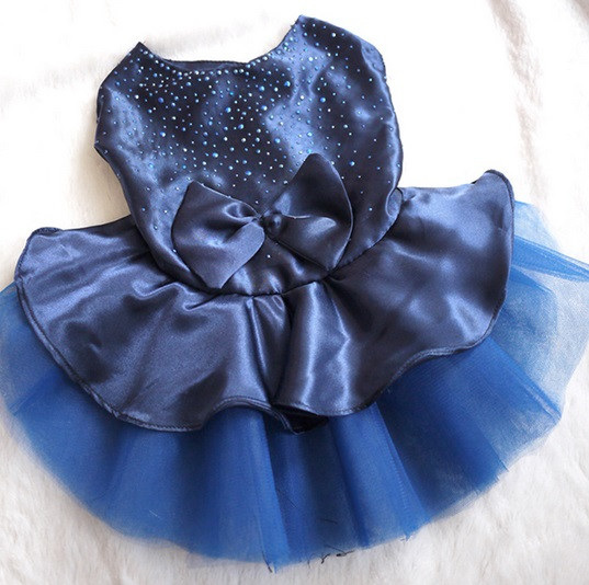 blue bubble dog dress