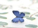 Blue butterfly Southern nz native sterling silver lapel pin brooch lilygriffin