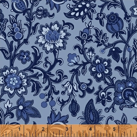Blue Byrd Rambling Floral in Wedgewood 514263