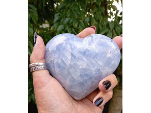 Blue Calcite - Heart #4