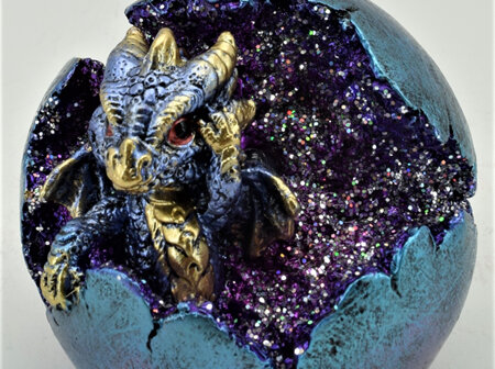 Blue Dragon In Crystal Ball with LED