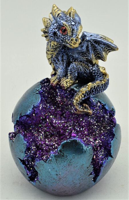 Blue Dragon On Crystal Ball with LED