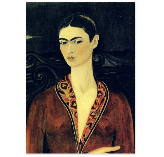 Blue Island Press Frida Kahlo self portrait velvet dress card