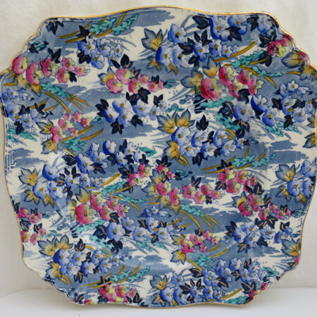 Blue jade chintz