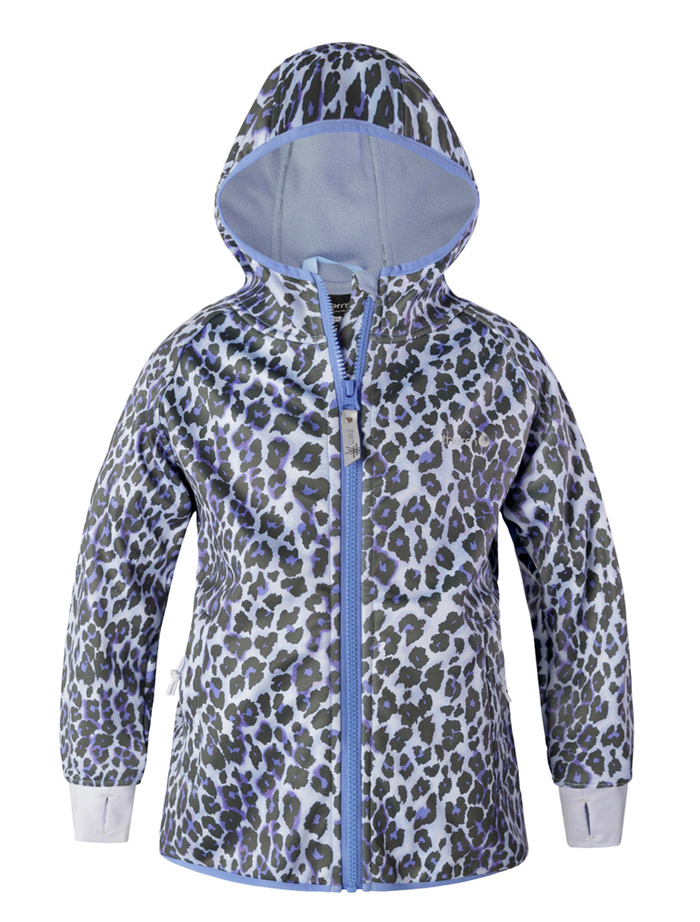 blue leopard hoodie all weather thumb holes warm