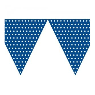 Blue Polka Dot 2.7m long - Banner Flag