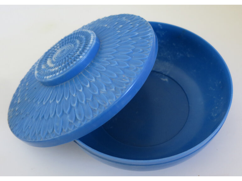 Blue powder bowl