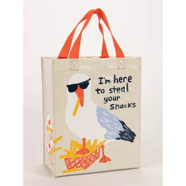 Blue Q Handy Tote Steal Your Snacks Seagull