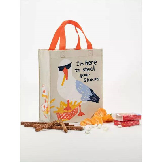 Blue Q Handy Tote Steal Your Snacks Seagull bag