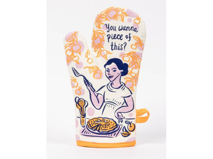 BLUE Q Oven Mitt You Wanna Piece of This? kitchen cook sassy