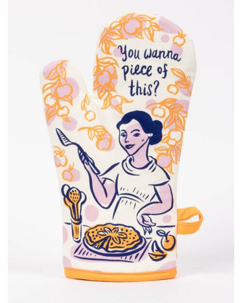 BLUE Q Oven Mitt You Wanna Piece of This? kitchen cook sassy