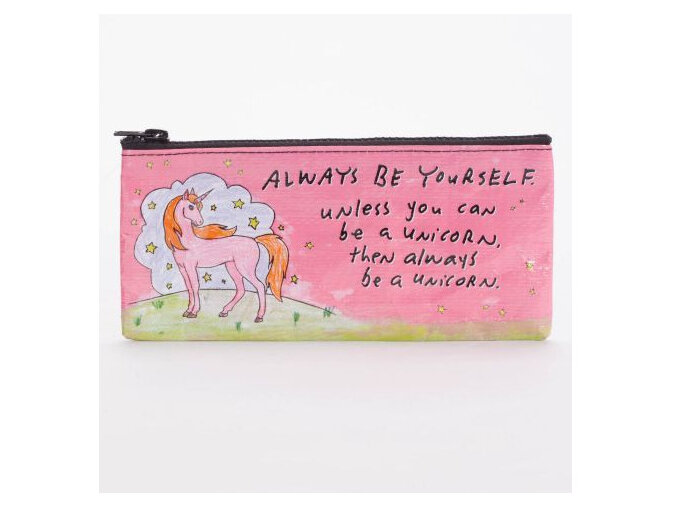 BLUE Q Pencil Case Always A Unicorn be yourself