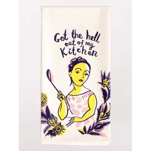 BLUE Q Tea Towel Get The Hell Out of my Kitchen