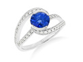 blue sapphire and diamond twist ring design