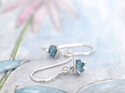 Blue Topaz Rosehips sterling silver earrings November birthstone Lilygriffin nz