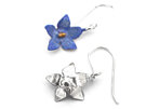 bluebell native flowers blue star sterling silver earrings floral botanical