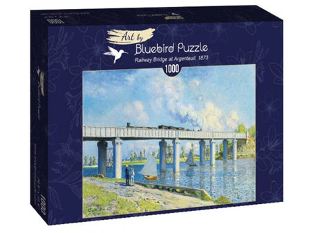 Bluebird 1000 Piece Jigsaw Puzzle:  Monet -Railway Bridge at Argenteuil, 1873