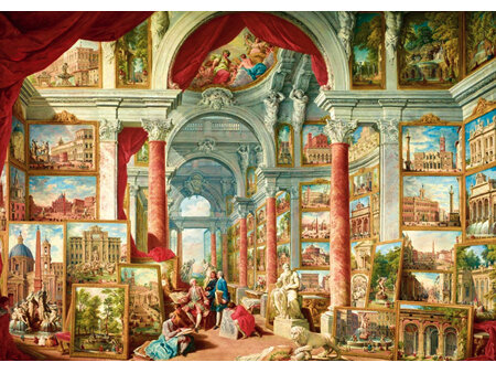 Bluebird Art 1000 Piece Jigsaw Puzzle Panini - Picture Gallery with Views of Modern Rome, 1757