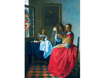 Bluebird Art 1000 Piece Jigsaw Puzzle Vermeer The Girl with the Wine Glass, 1659