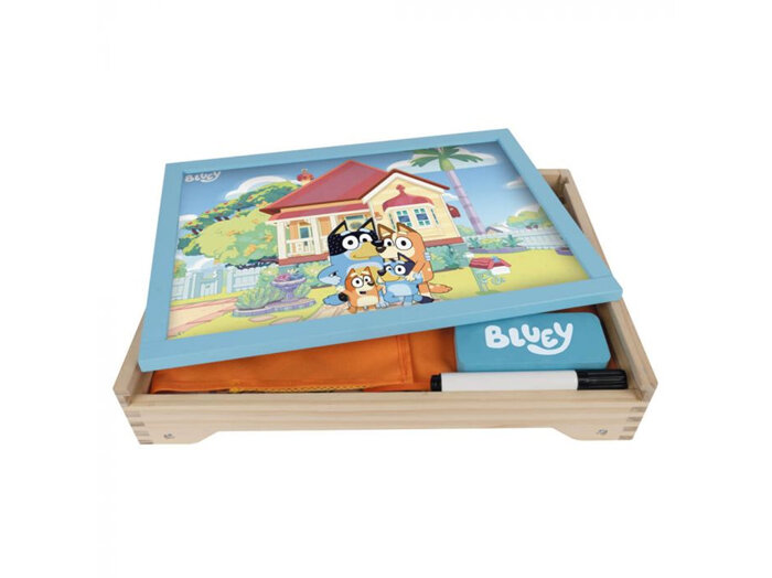Bluey My Wooden Creation Station 2 in 1 Lap Tray dog heeler magnet colouring