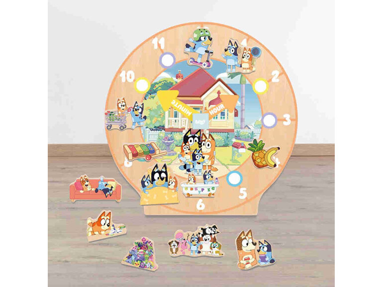 Bluey Routine Clock dog bingo kids puzzle game time