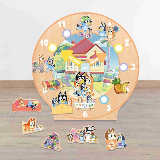Bluey Routine Clock dog bingo kids puzzle game time
