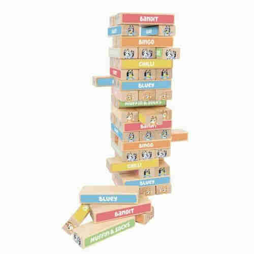 Bluey Tumbling Tower Game dog bingo heeler kids preschool