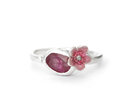blush ring pink sapphire flower floral sterling silver organic lily griffin nz