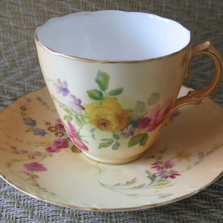 Blush tea cup and saucer