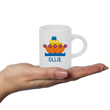 Boat Personalised Fluffy Mug