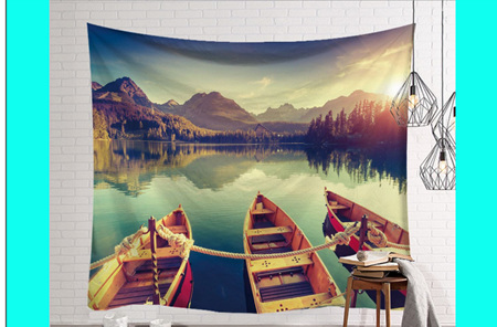 Boats on the Lake Wallhanging