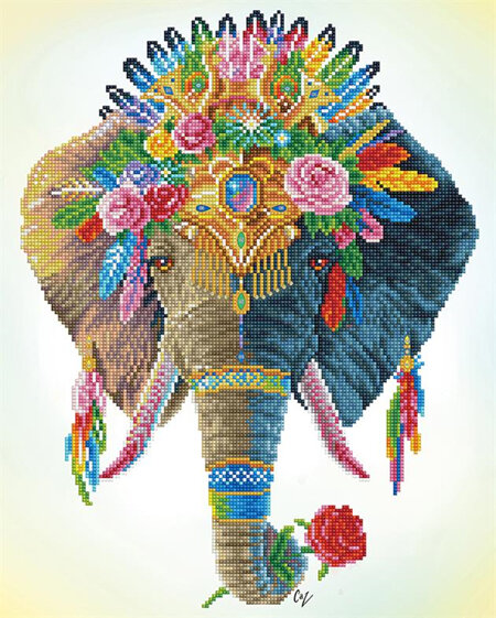 Bohemian Elephant - Diamond Dotz - Intermediate