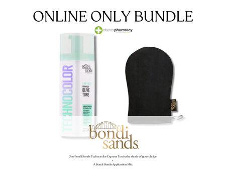 Bondi Sands Technocolor Express Tan - Emerald Olive & Application Mitt Bundle