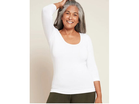 Boody  3/4 Sleeve Top - White (M)