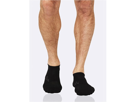 Boody Active Men's Rib/Mesh Sport Socks Black 11-14