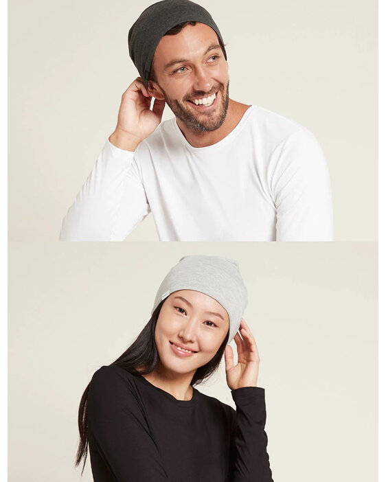 Boody Dark Grey Marl Unisex Soft Jersey Beanie