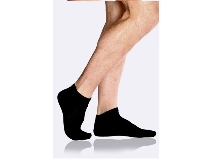 Boody Men's Cushioned Sport Ankle Socks Black 11-14