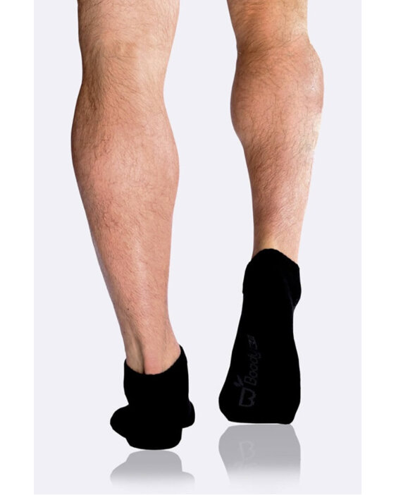 Boody Men's Cushioned Sport Ankle Socks Black 11-14