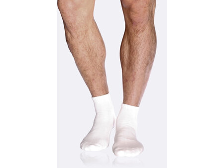 Boody Men's Cushioned Sport Ankle Socks White 11-14