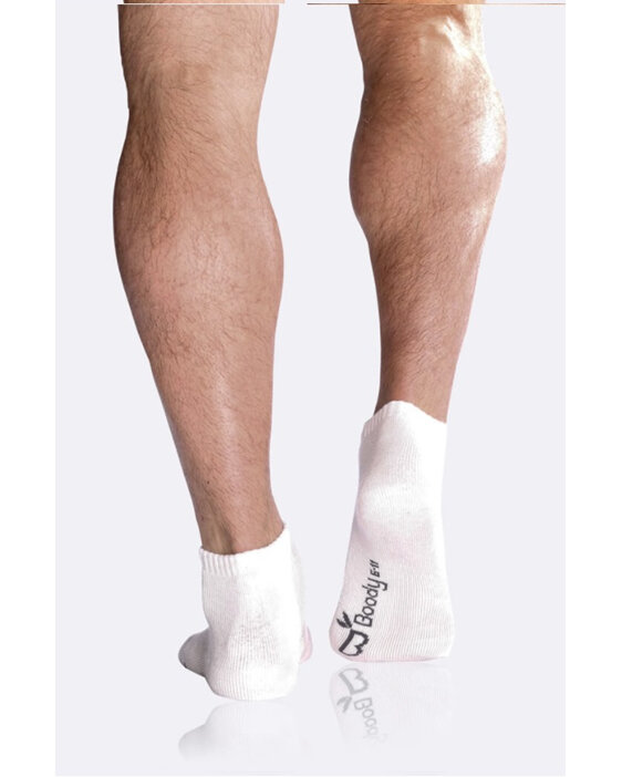 Boody Men's Cushioned Sport Ankle Socks White 11-14