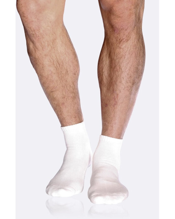 Boody Men's Cushioned Sport Ankle Socks White 11-14